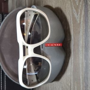 Prada White unisex Sunglasses